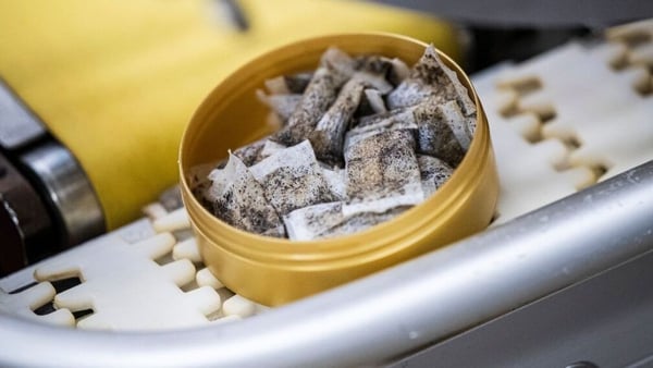 The Swedish Match production line of Snus, a smokeless tobacco product that is placed under the upper lip, in the company's factory in Gothenburg, Sweden