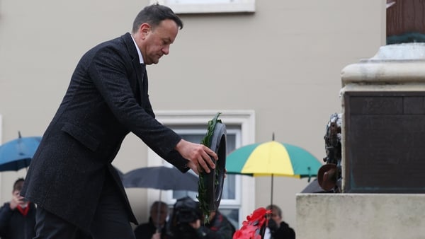 The Taoiseach laid a wreath at the Cenotaph in Enniskillen