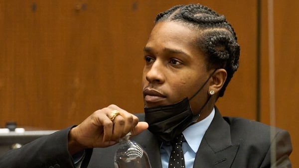 A$AP Rocky during a preliminary hearing in his assault with a semiautomatic firearm case in Los Angeles