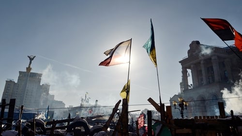 A view of Maidan Independence Square in Kyiv in January 2014 during ongoing protests against Viktor Yanukovych, and his government Photo: Vasily Maximov/AFP via Getty Images