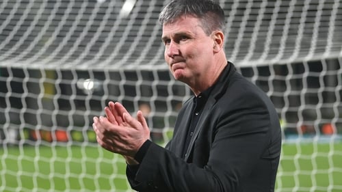 Stephen Kenny salutes the crowd after the draw with New Zealand